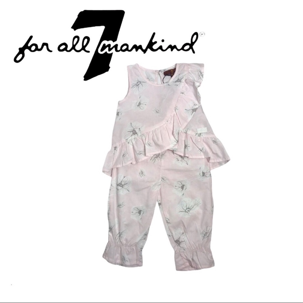 NWT 7 For All Mankind 7 Sleeveless Top & Pant Set